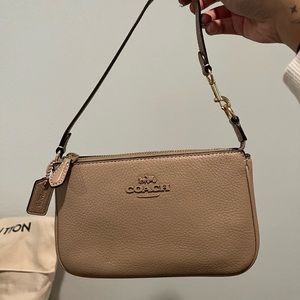 coach taupe mini shoulder bag